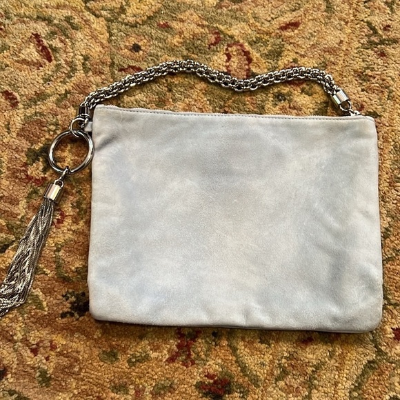 Jimmy Choo Authentic blue/grayish colored suede purse - Picture 2 of 13